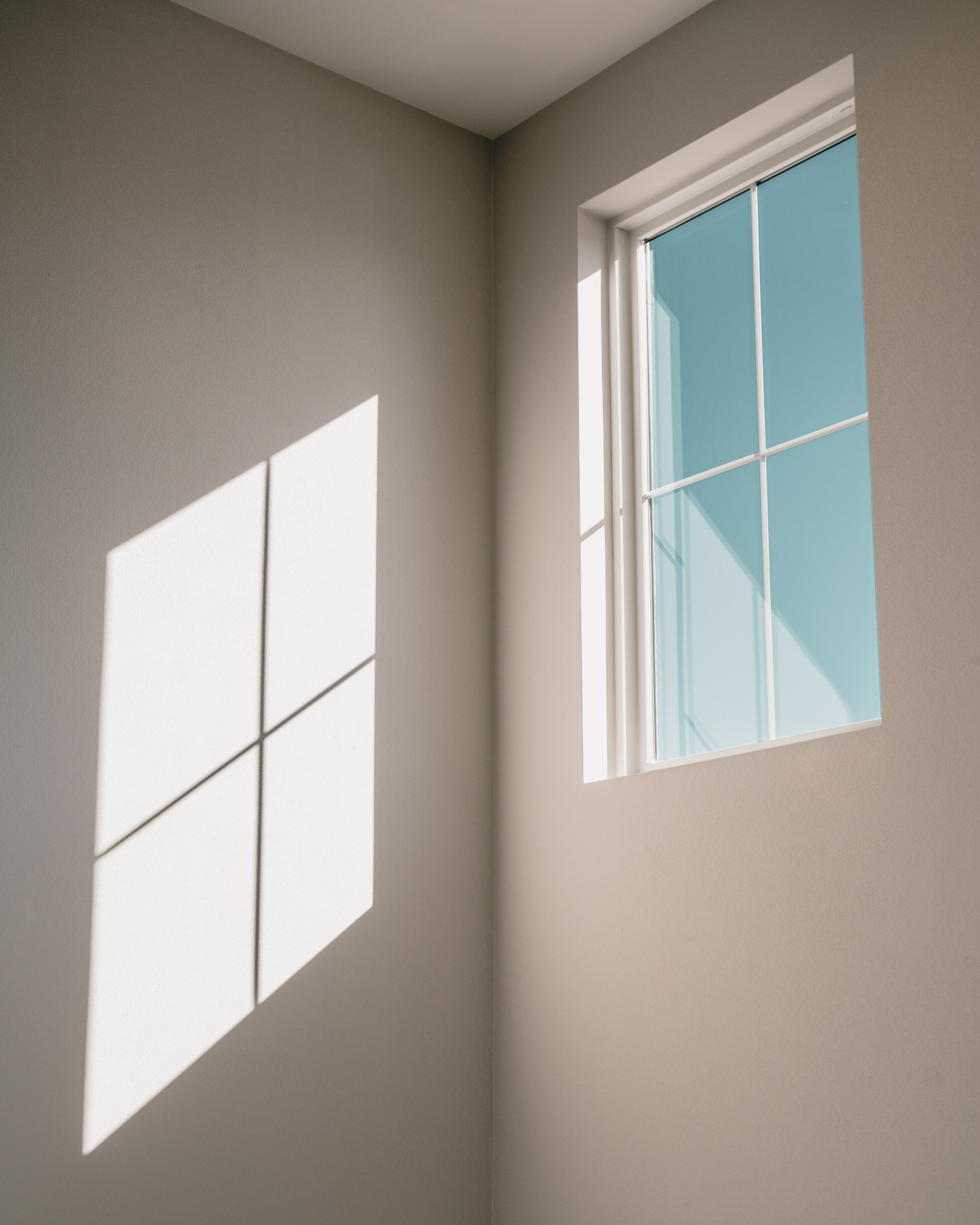 White Wooden Framed Glass Window